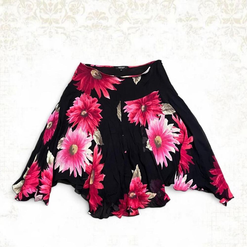 Fairy core karen kane 100% Silk hanker chief style skirt